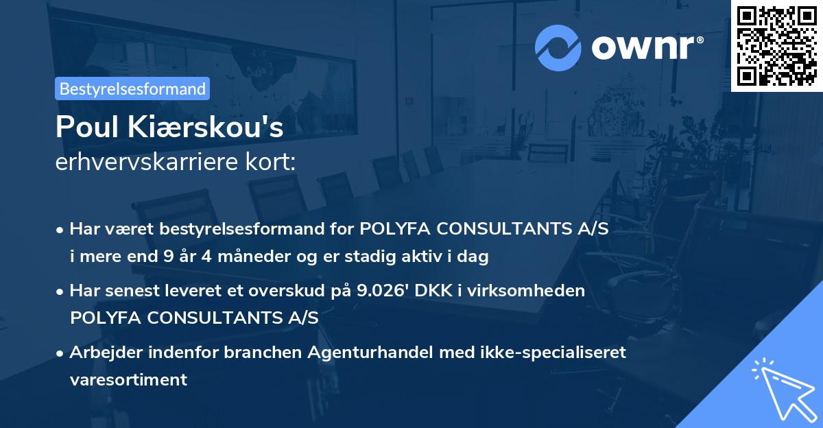 Poul Kiærskou's erhvervskarriere kort