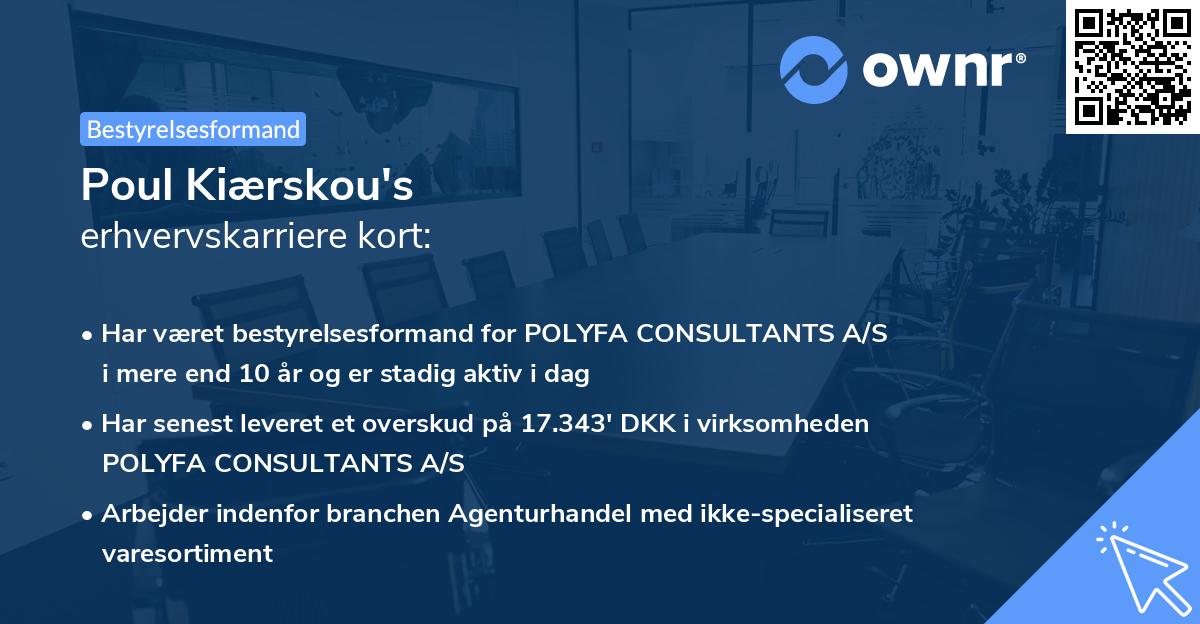 Poul Kiærskou's erhvervskarriere kort