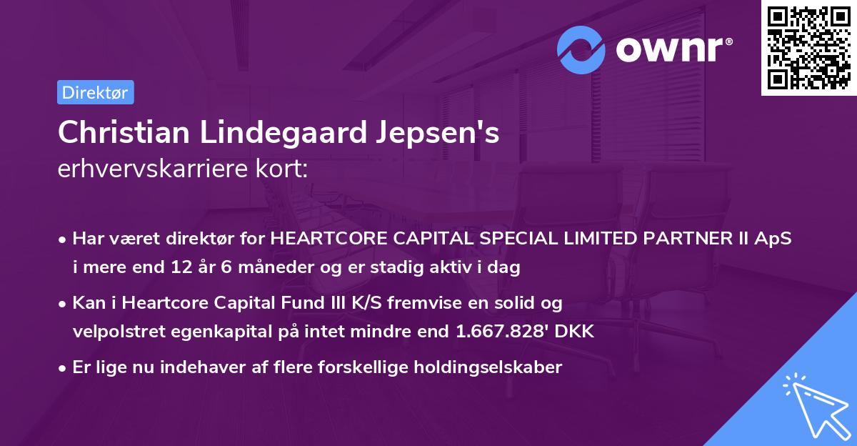 Christian Lindegaard Jepsen's erhvervskarriere kort