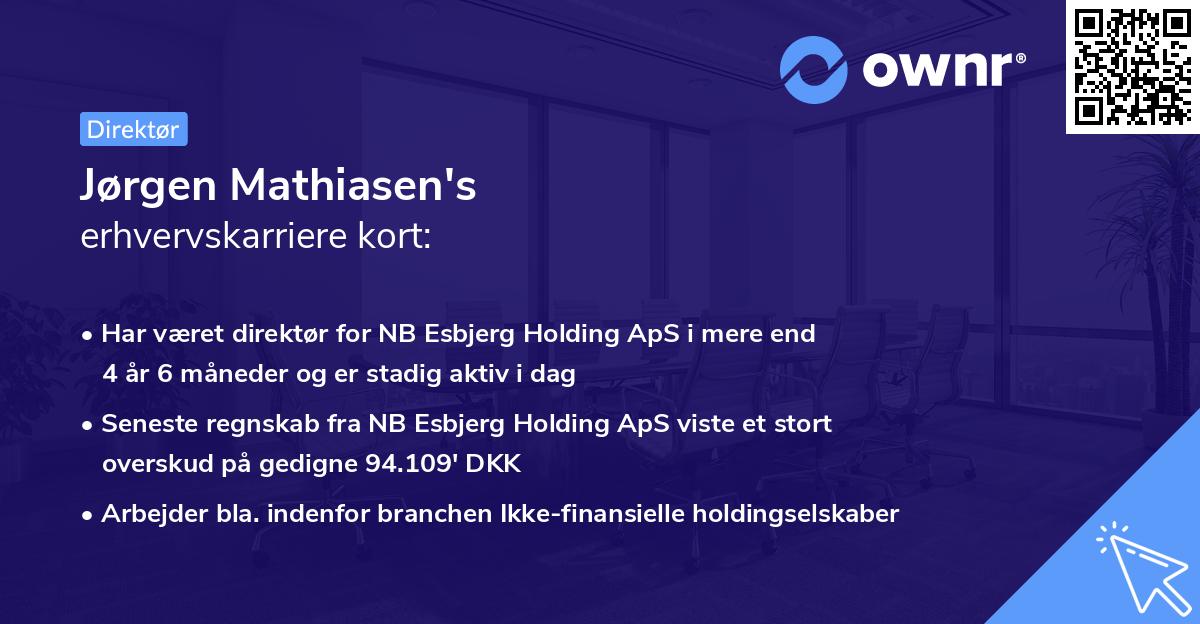 Jørgen Mathiasen's erhvervskarriere kort