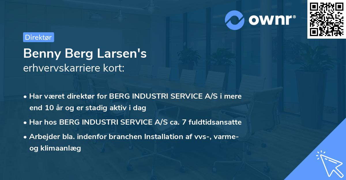 Benny Berg Larsen's erhvervskarriere kort