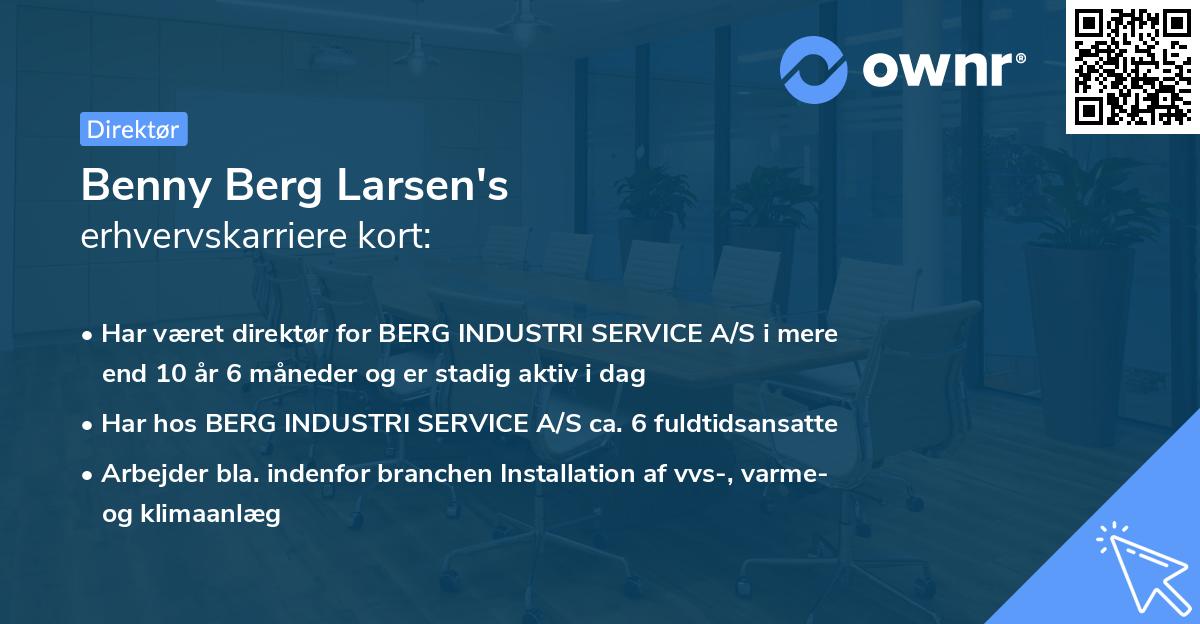 Benny Berg Larsen's erhvervskarriere kort
