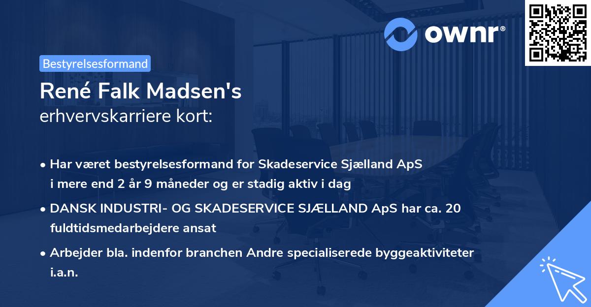 René Falk Madsen's erhvervskarriere kort