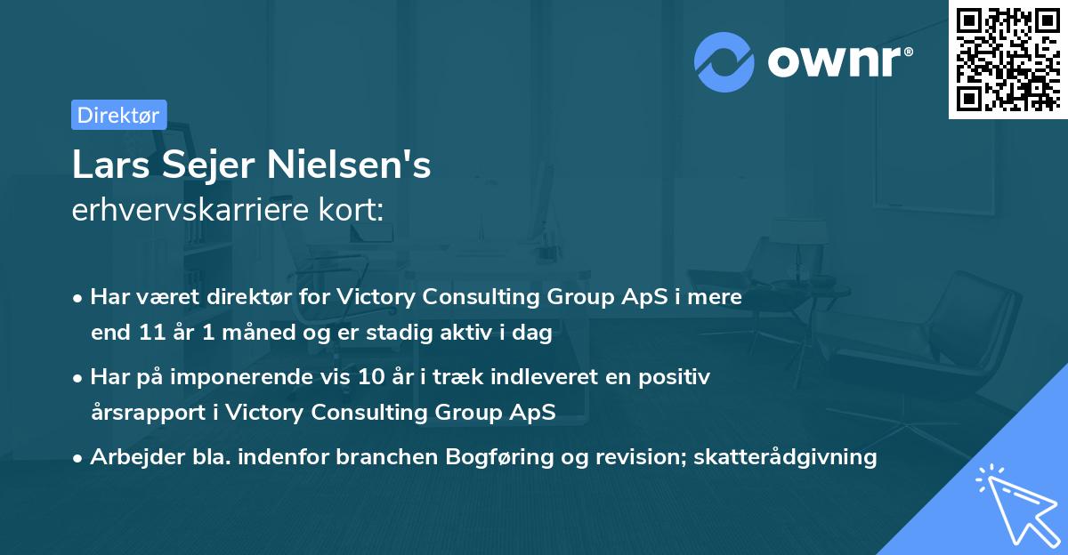 Lars Sejer Nielsen's erhvervskarriere kort