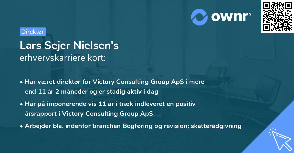 Lars Sejer Nielsen's erhvervskarriere kort