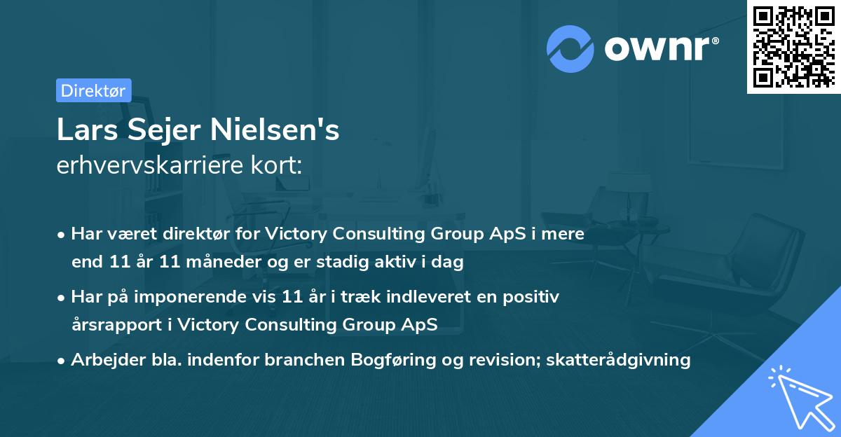 Lars Sejer Nielsen's erhvervskarriere kort