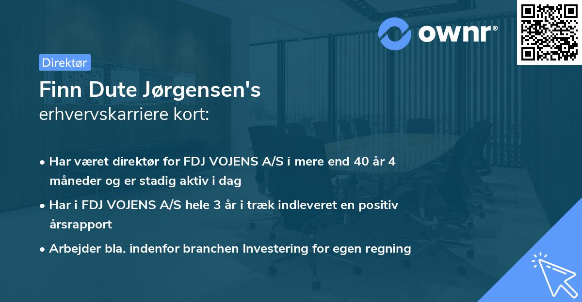 Finn Dute Jørgensen's erhvervskarriere kort