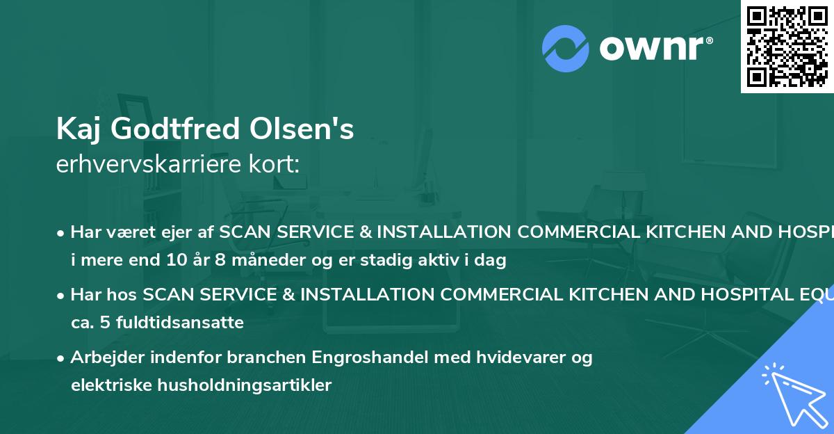 Kaj Godtfred Olsen's erhvervskarriere kort