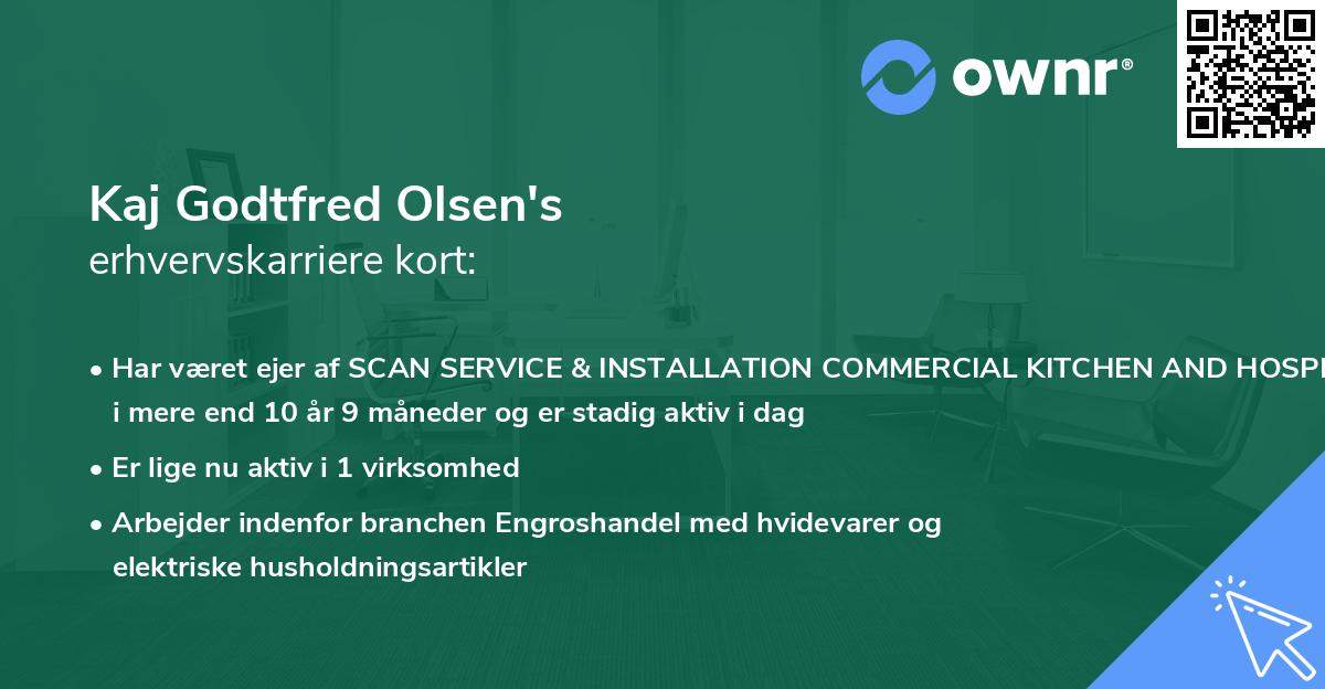 Kaj Godtfred Olsen's erhvervskarriere kort