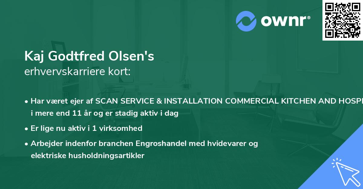 Kaj Godtfred Olsen's erhvervskarriere kort