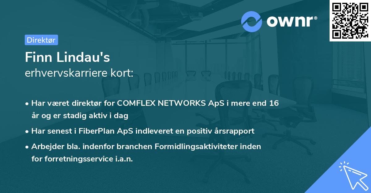 Finn Lindau's erhvervskarriere kort