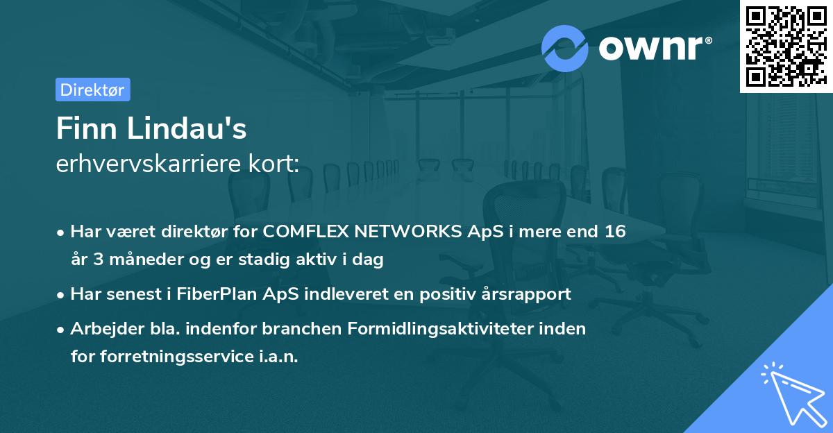 Finn Lindau's erhvervskarriere kort