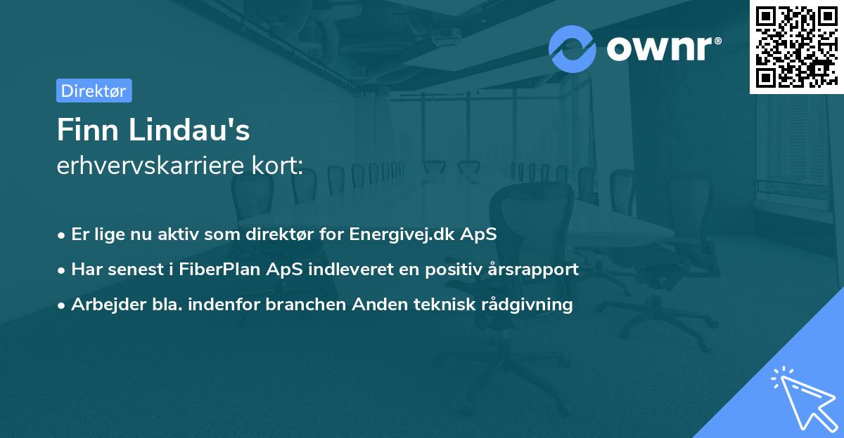 Finn Lindau's erhvervskarriere kort