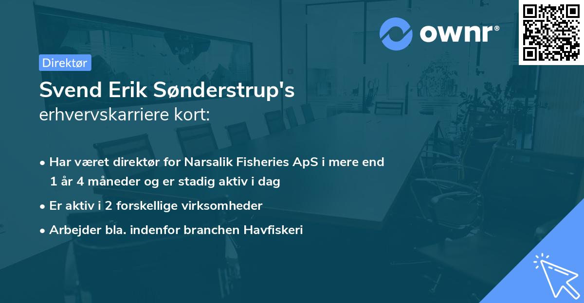 Svend Erik Sønderstrup's erhvervskarriere kort
