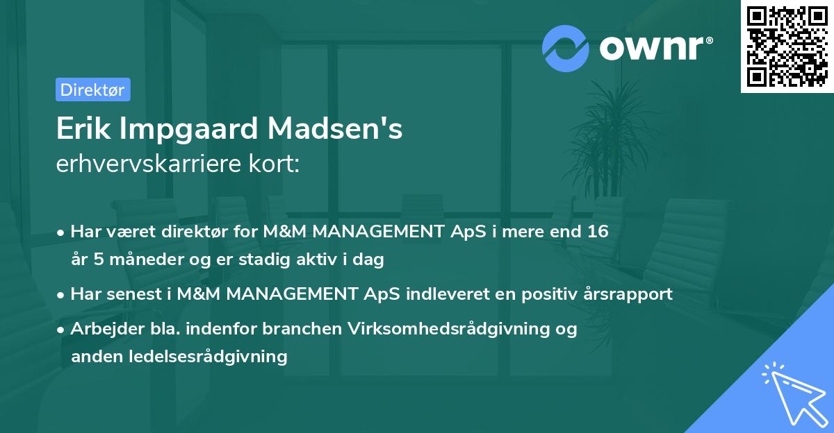 Erik Impgaard Madsen's erhvervskarriere kort