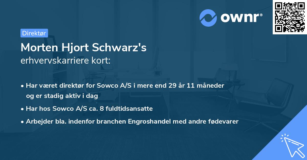 Morten Hjort Schwarz's erhvervskarriere kort