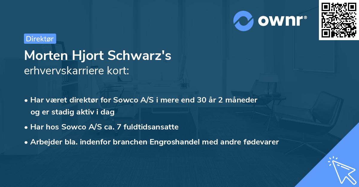 Morten Hjort Schwarz's erhvervskarriere kort