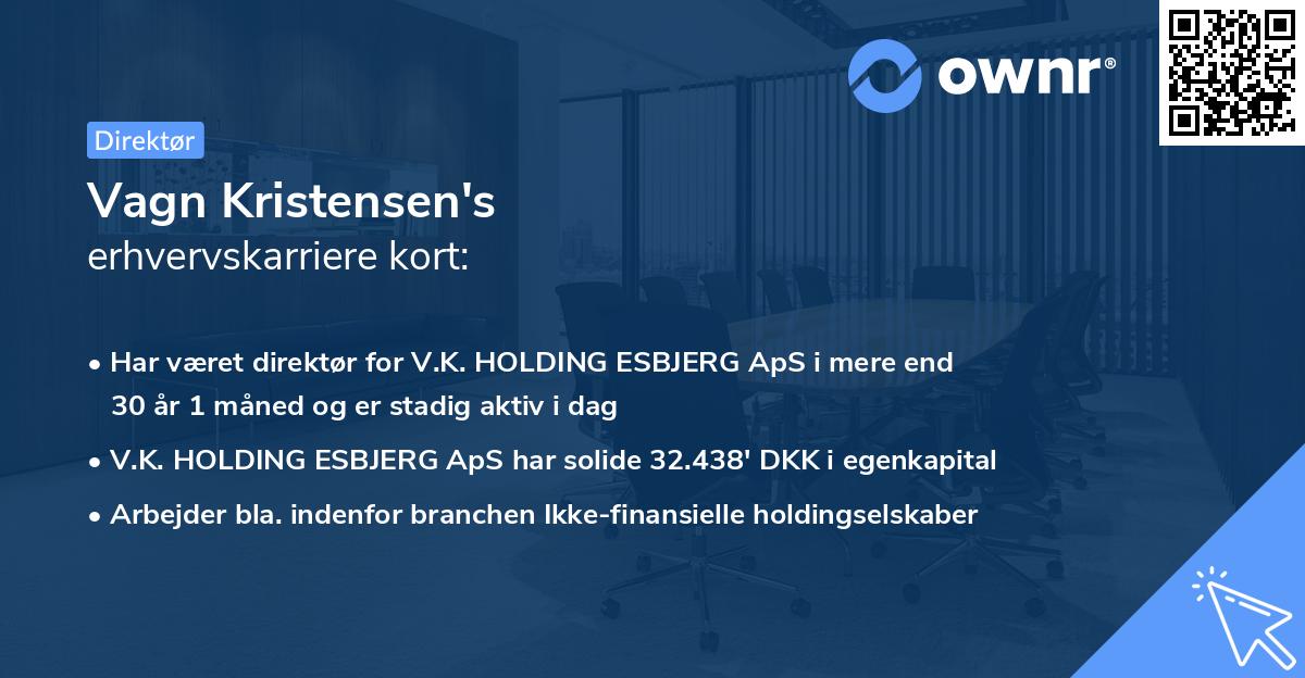 Vagn Kristensen's erhvervskarriere kort