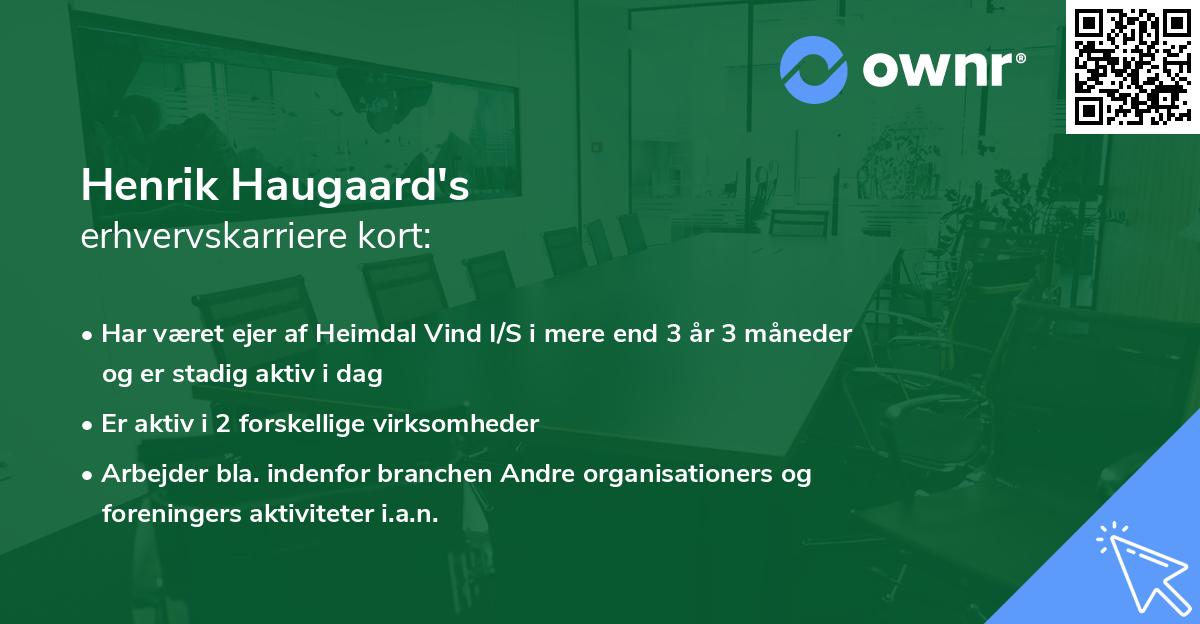 Henrik Haugaard's erhvervskarriere kort