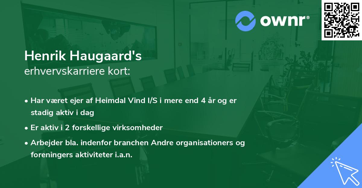 Henrik Haugaard's erhvervskarriere kort