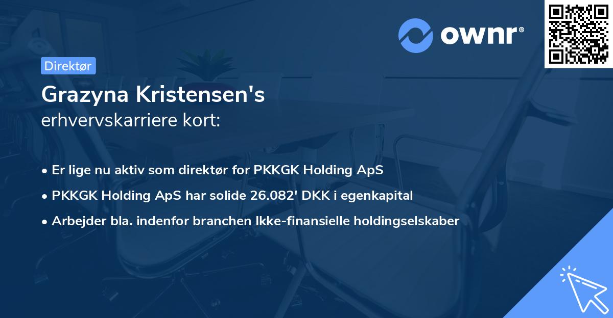 Grazyna Kristensen's erhvervskarriere kort