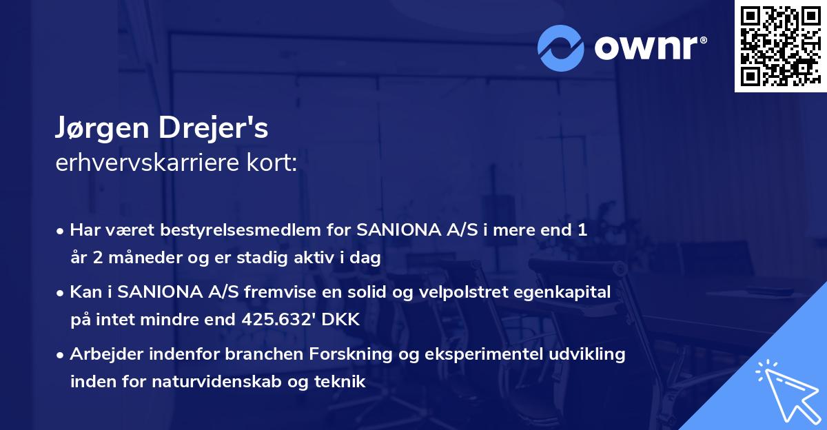 Jørgen Drejer's erhvervskarriere kort