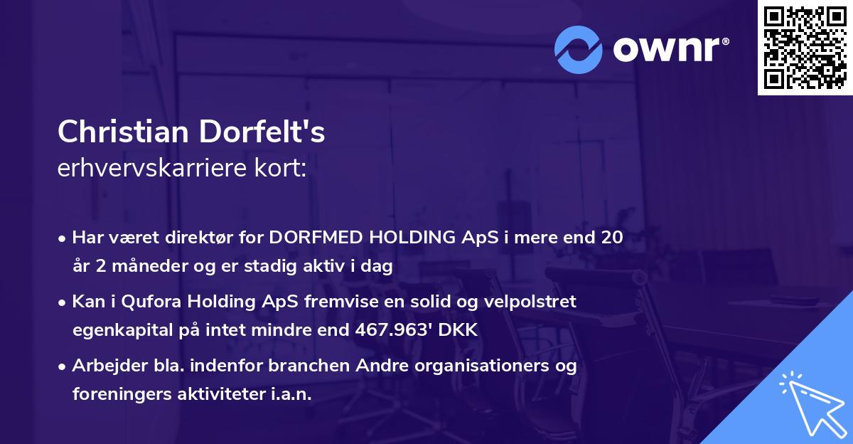 Christian Dorfelt's erhvervskarriere kort