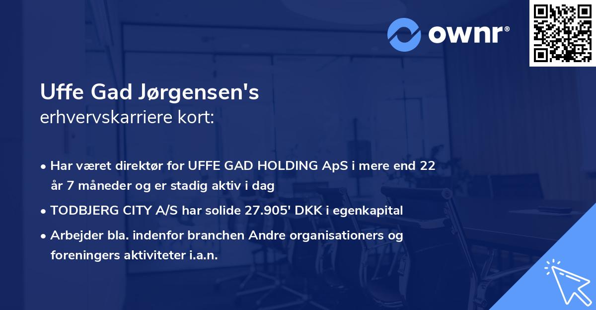 Uffe Gad Jørgensen's erhvervskarriere kort
