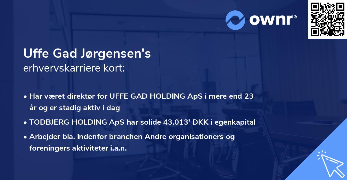 Uffe Gad Jørgensen's erhvervskarriere kort