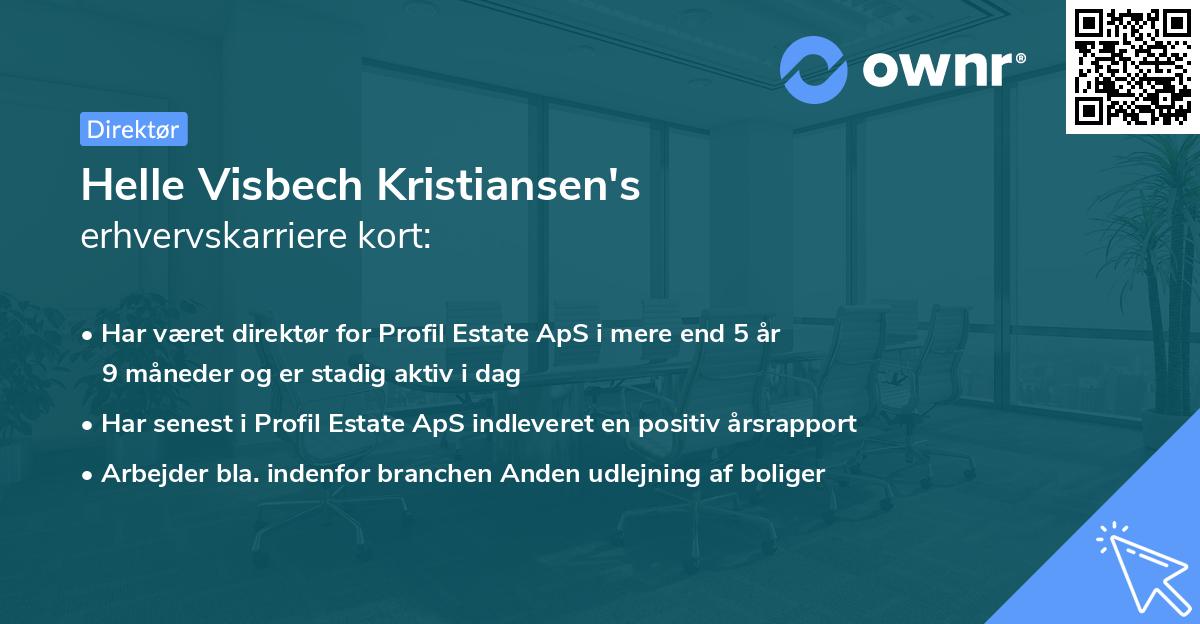 Helle Visbech Kristiansen's erhvervskarriere kort