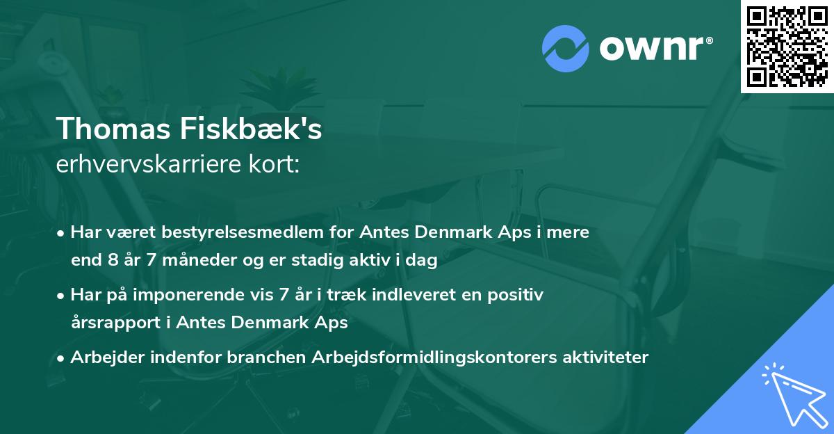 Thomas Fiskbæk's erhvervskarriere kort