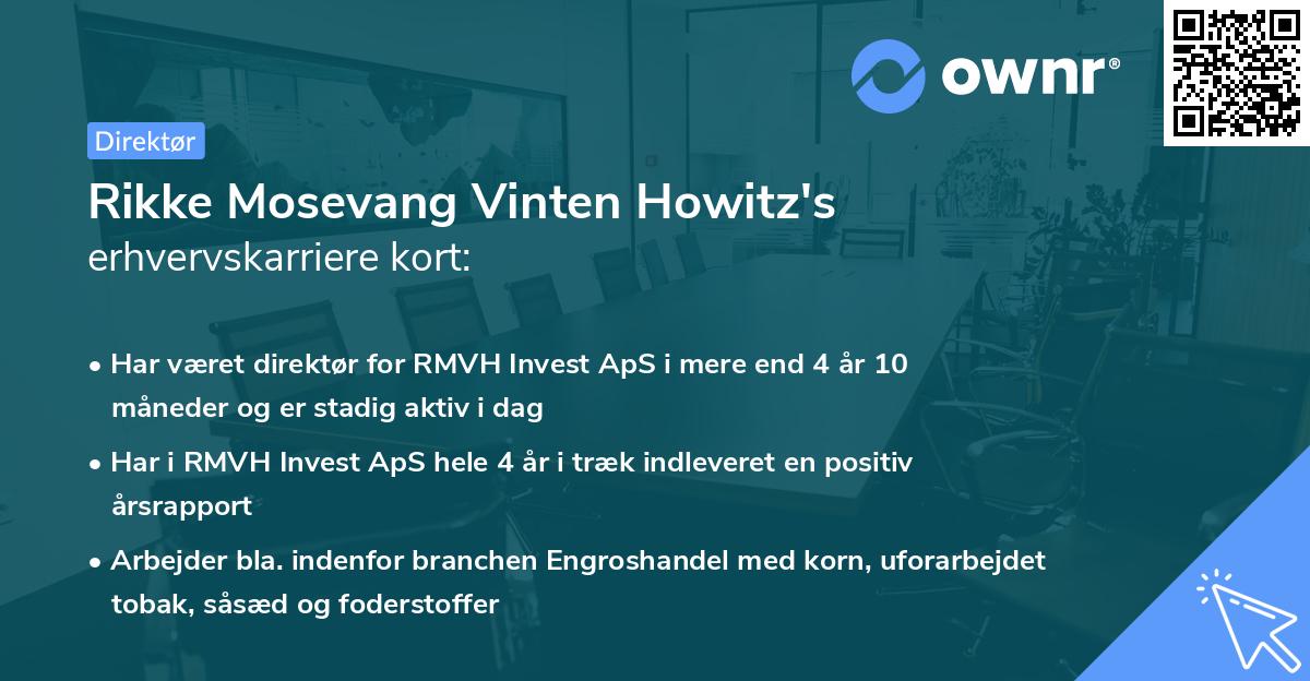 Rikke Mosevang Vinten Howitz's erhvervskarriere kort