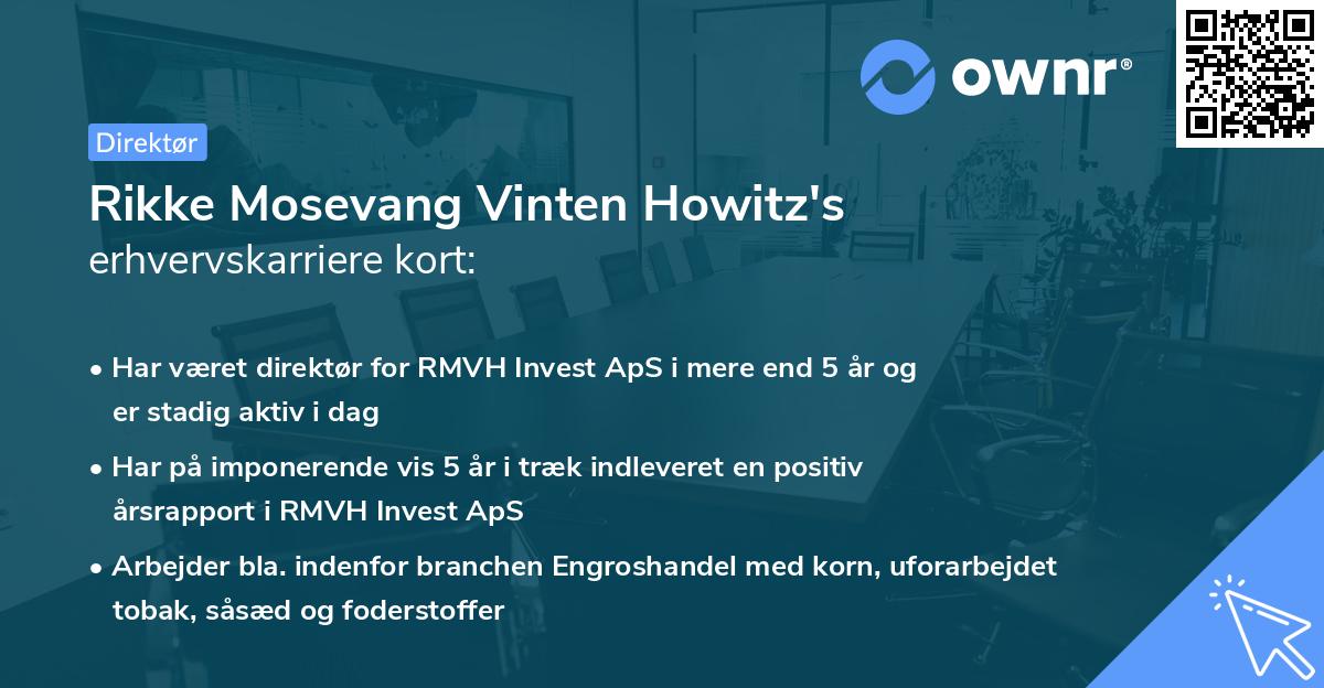 Rikke Mosevang Vinten Howitz's erhvervskarriere kort