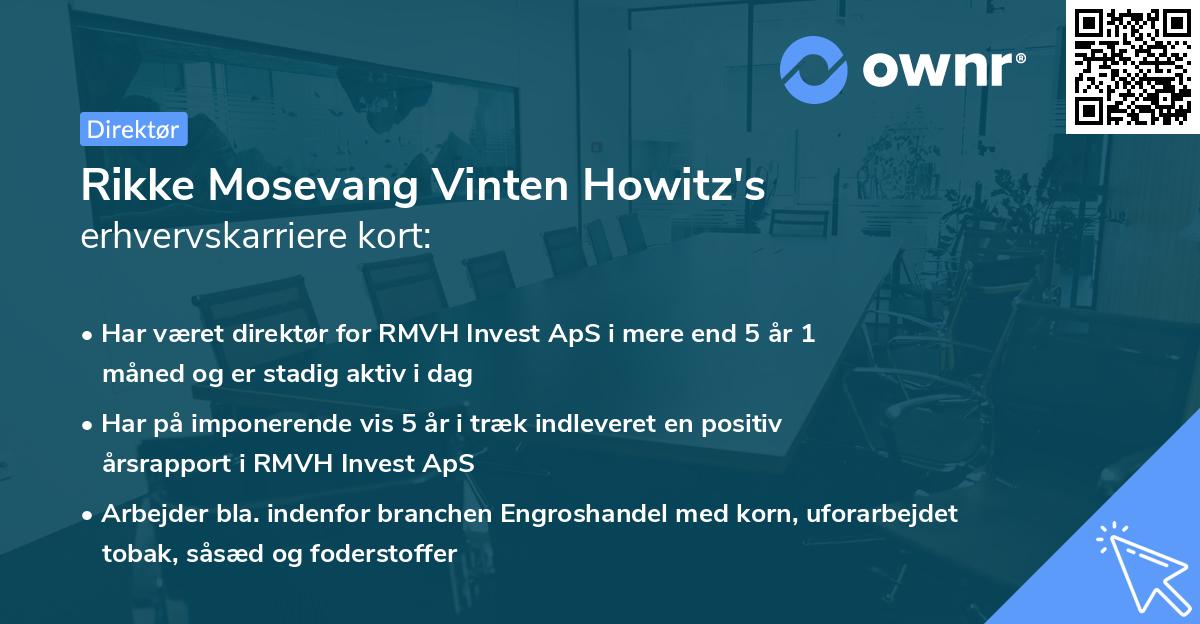 Rikke Mosevang Vinten Howitz's erhvervskarriere kort