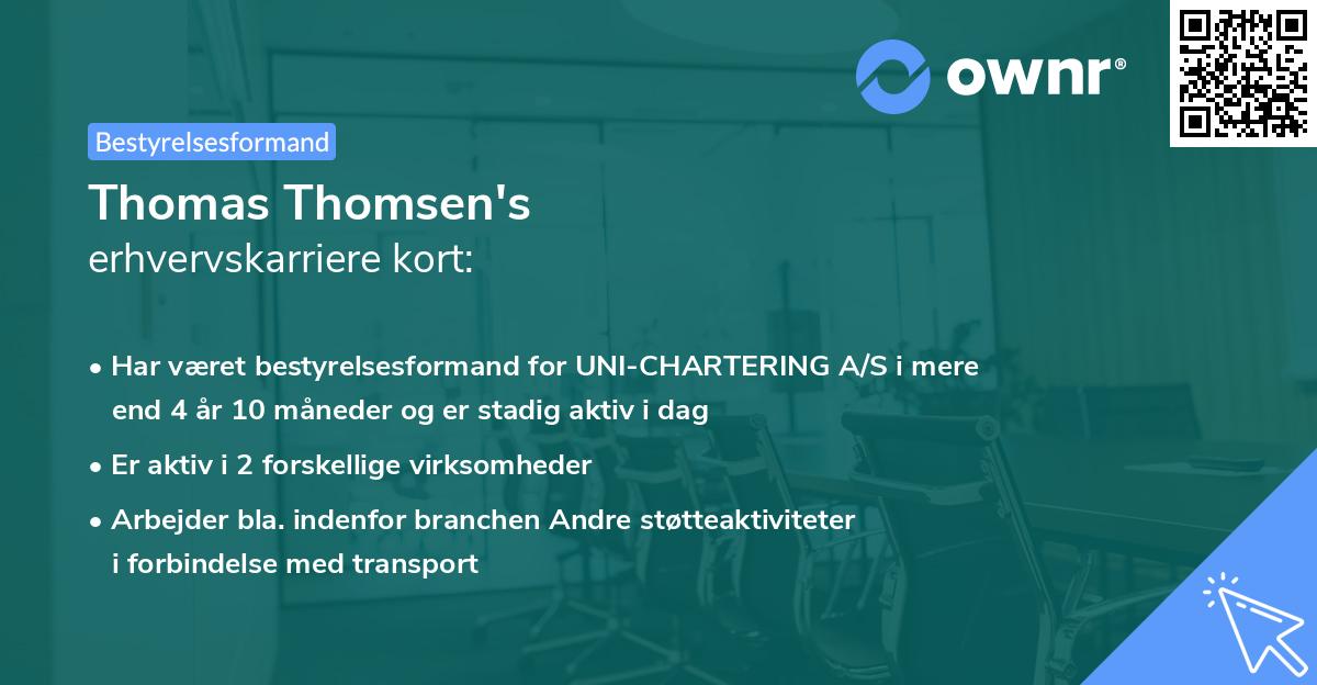 Thomas Thomsen's erhvervskarriere kort