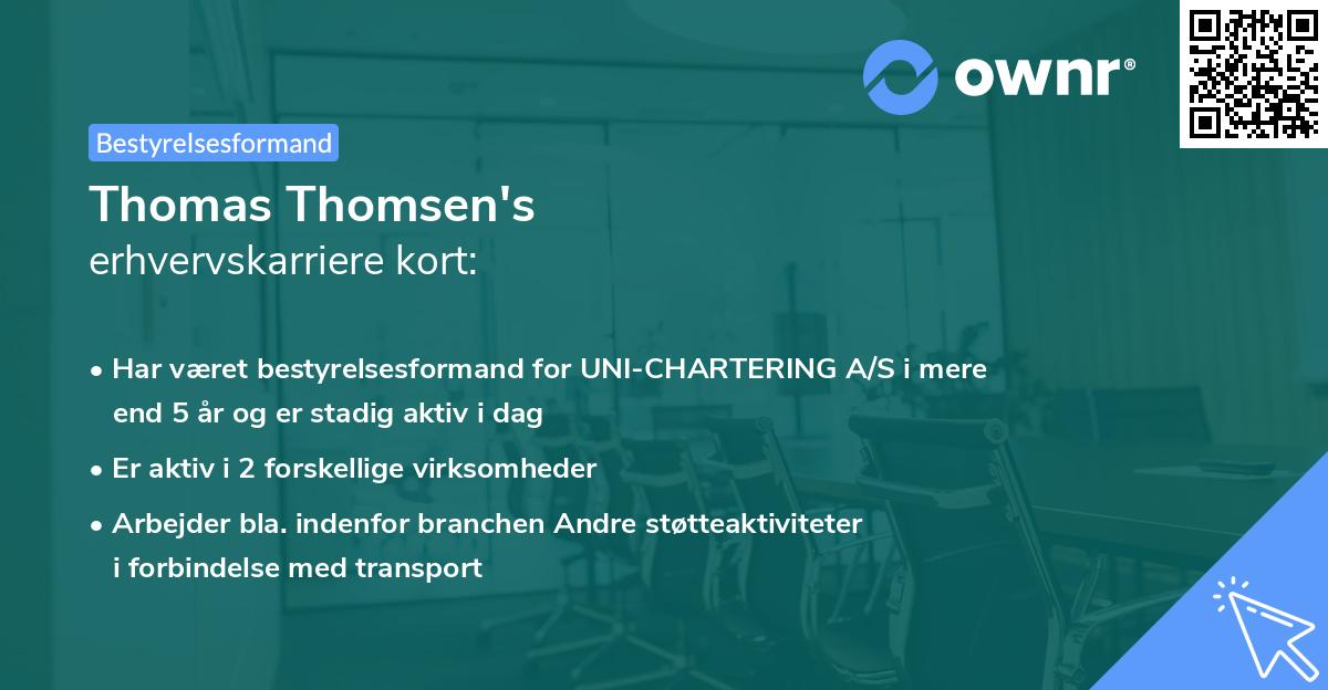 Thomas Thomsen's erhvervskarriere kort