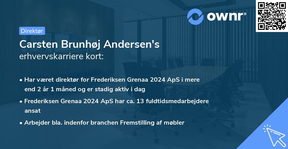 Carsten Brunhøj Andersen's erhvervskarriere kort