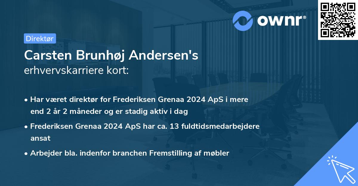 Carsten Brunhøj Andersen's erhvervskarriere kort