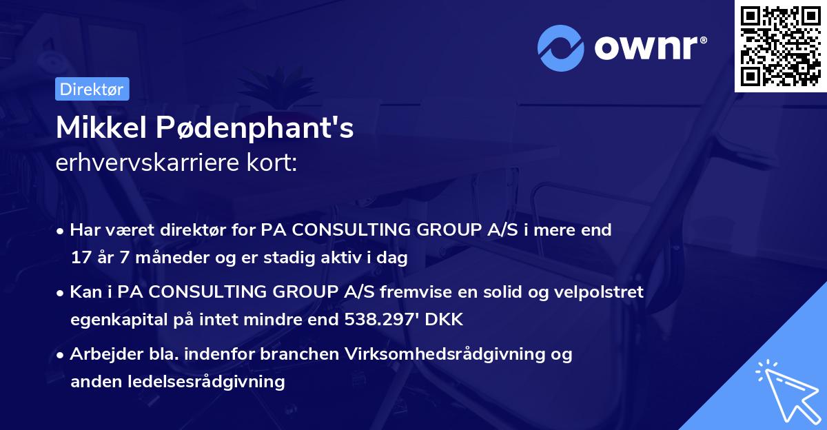 Mikkel Pødenphant's erhvervskarriere kort