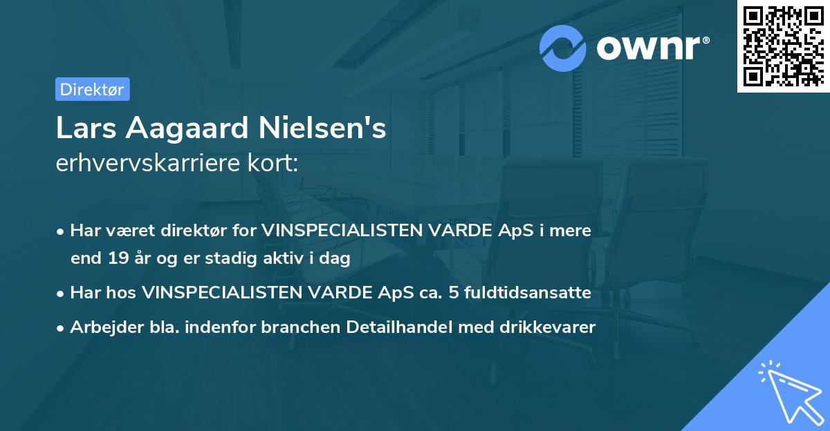 Lars Aagaard Nielsen's erhvervskarriere kort