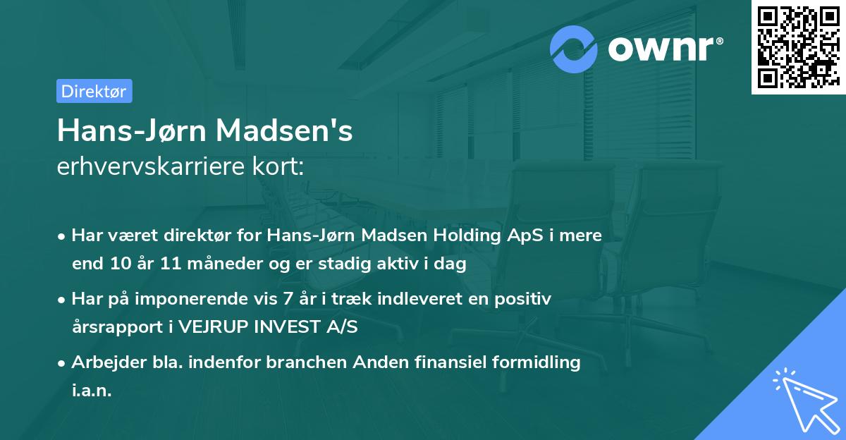 Hans-Jørn Madsen's erhvervskarriere kort