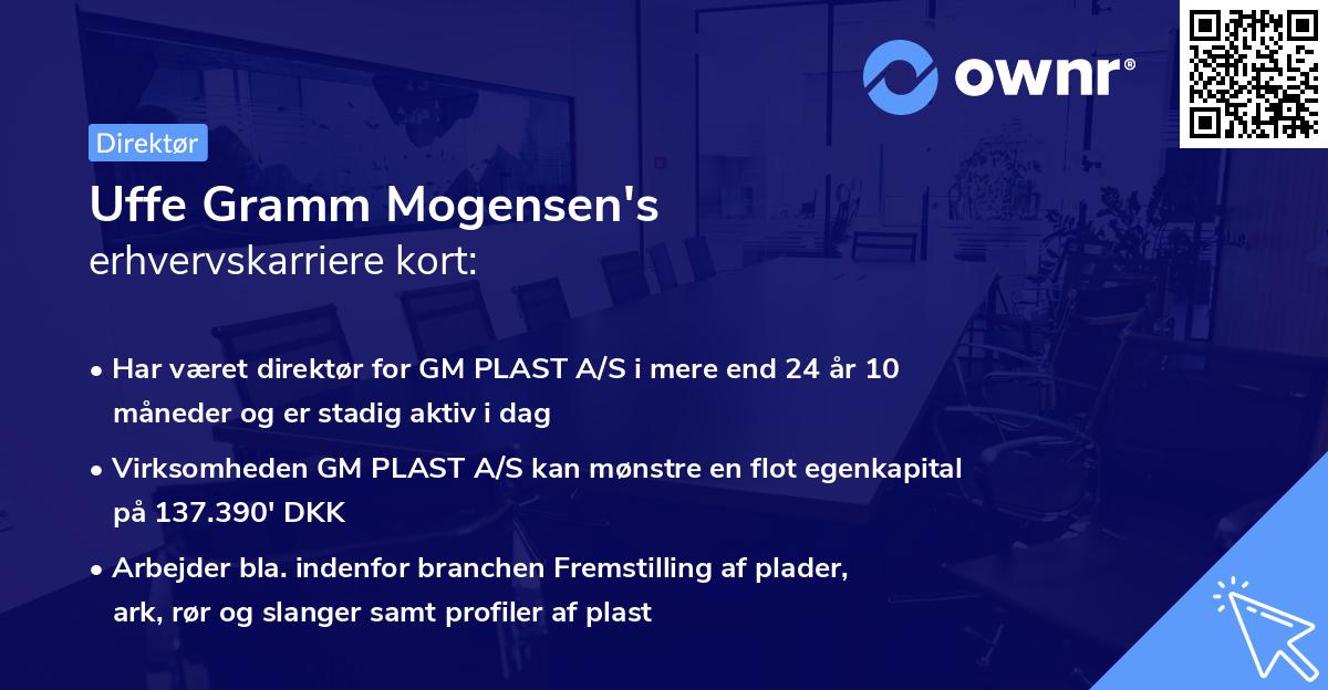 Uffe Gramm Mogensen's erhvervskarriere kort