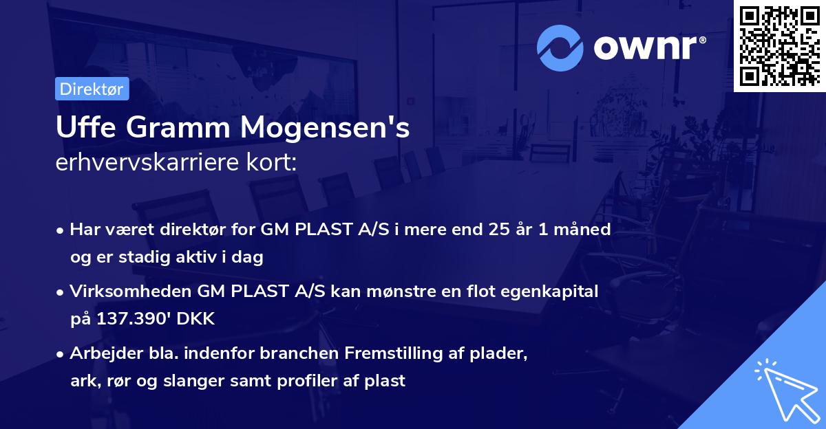 Uffe Gramm Mogensen's erhvervskarriere kort