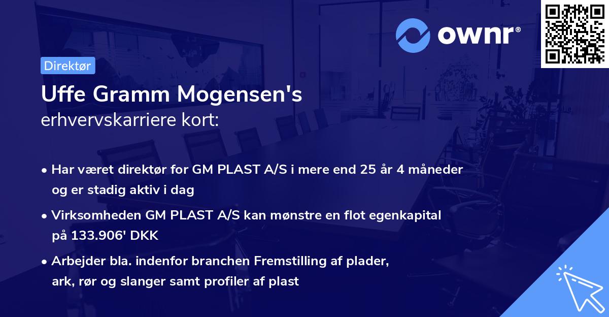 Uffe Gramm Mogensen's erhvervskarriere kort