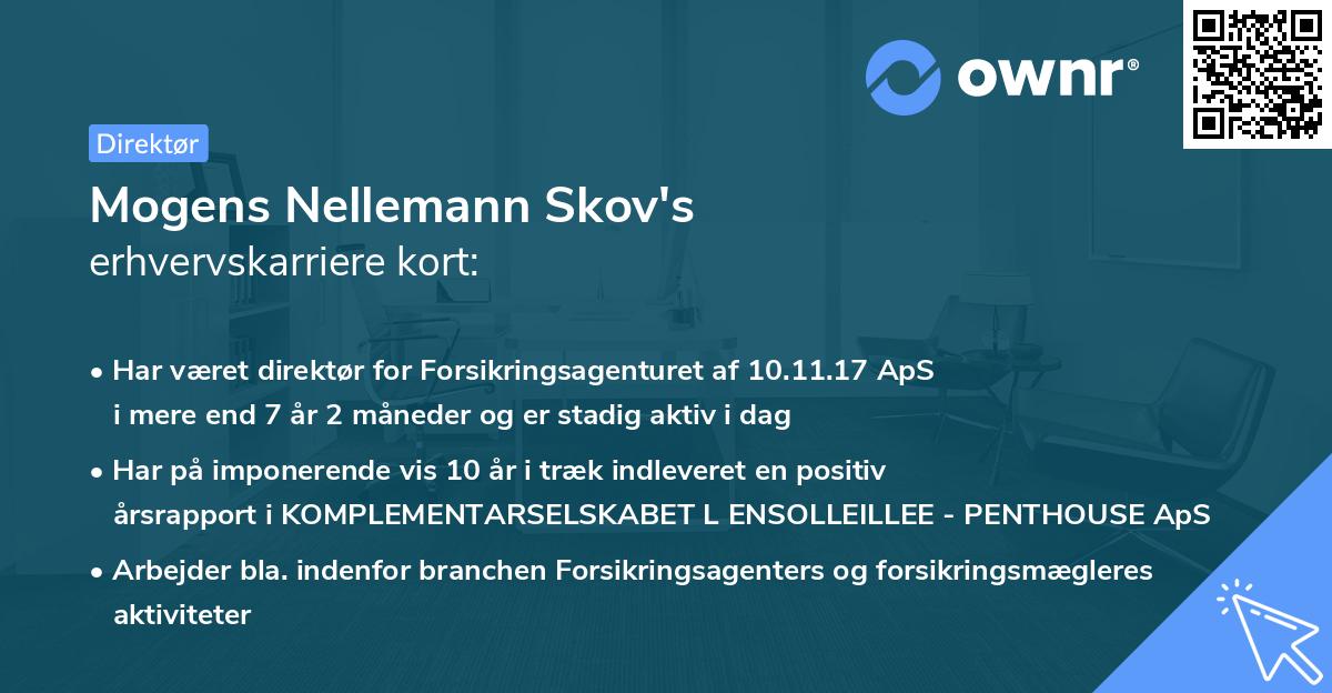 Mogens Nellemann Skov's erhvervskarriere kort