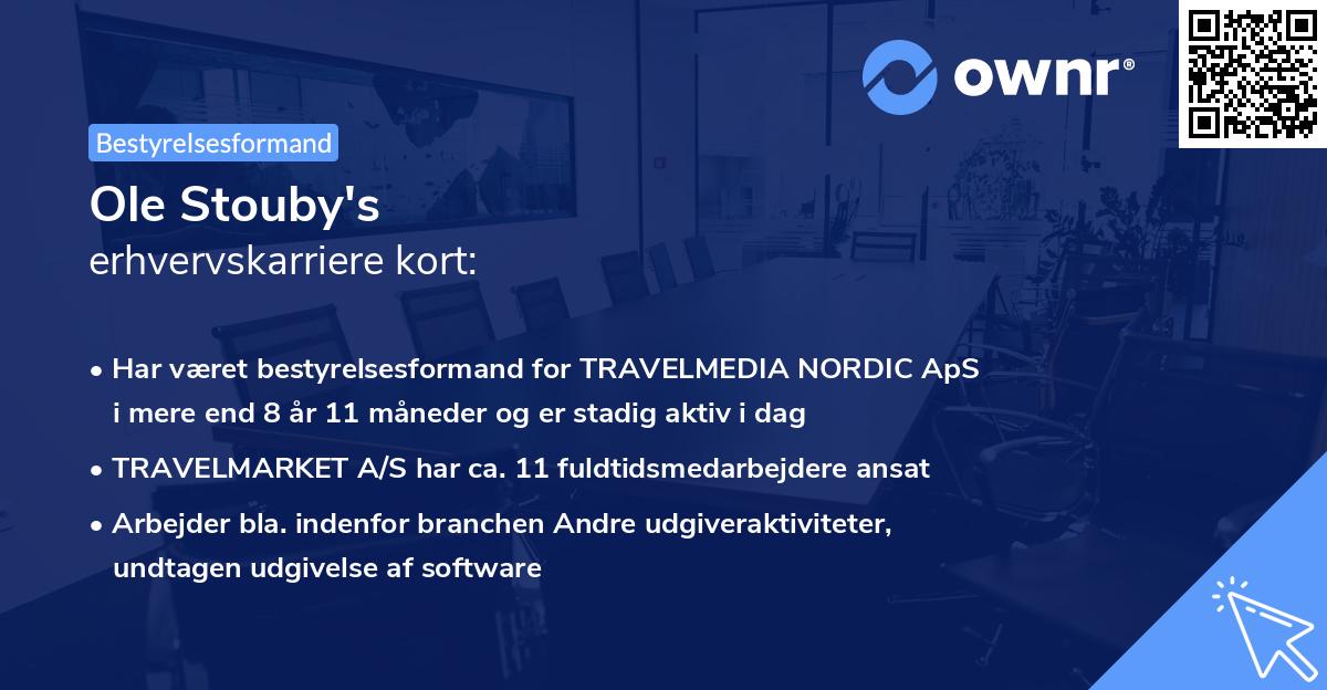 Ole Stouby's erhvervskarriere kort