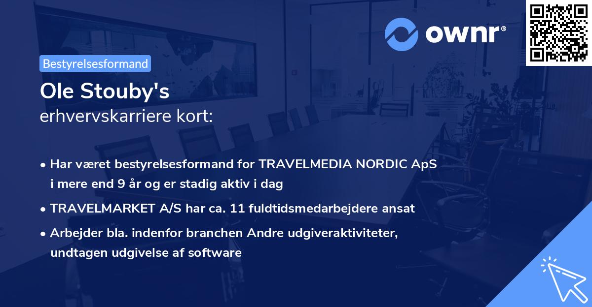 Ole Stouby's erhvervskarriere kort