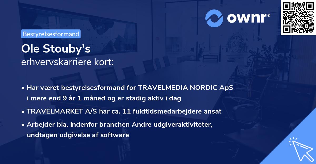 Ole Stouby's erhvervskarriere kort