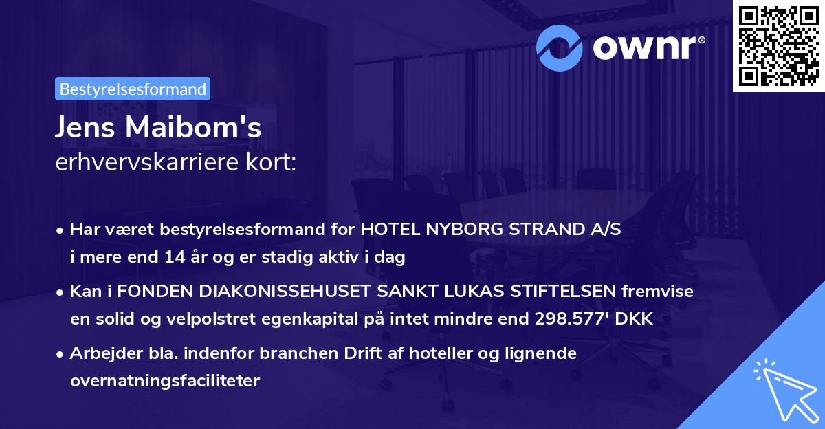 Jens Maibom's erhvervskarriere kort