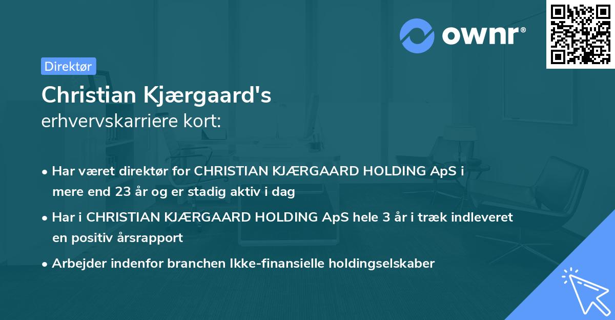 Christian Kjærgaard's erhvervskarriere kort